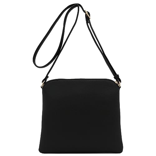 DELUXITY Lightweight Medium Crossbody Bag with Tassel