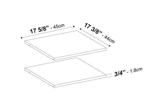 Palace Imports Cosmo, Metro, Universal Wardrobe/Armoire/Closet Optional Shelves (Java) - Thumbnail 2