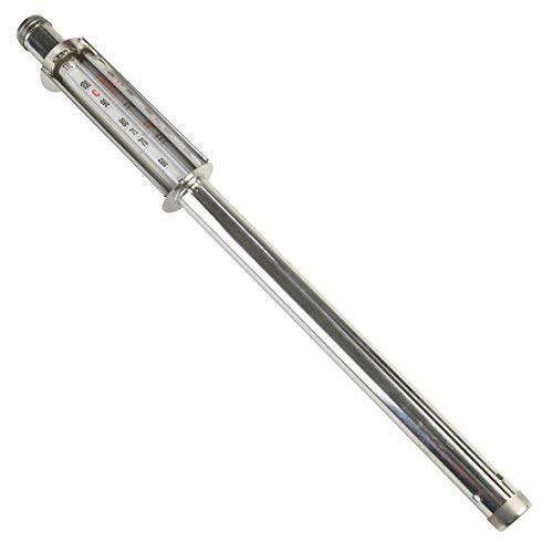 Lares - Einkochthermometer/Kochthermometer - Länge: ca. 42 cm - Messbereich: 60 °C bis 110 °C - mit Weißblechhülse - Made in Germany