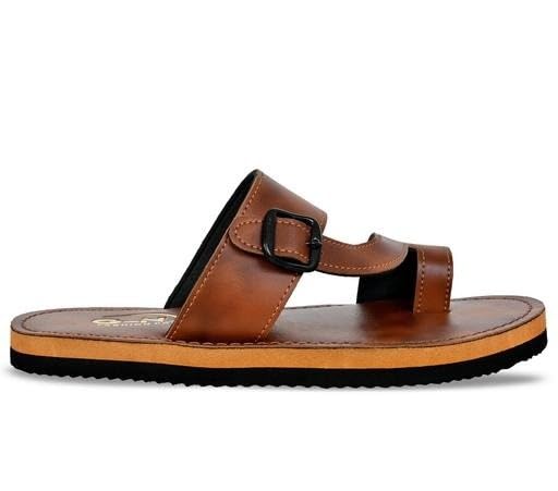 Image of Men's Casual Flip Flops Slippers Lightweight Slip On Sandals with Stylish Solid Design Durable Rubber Sole