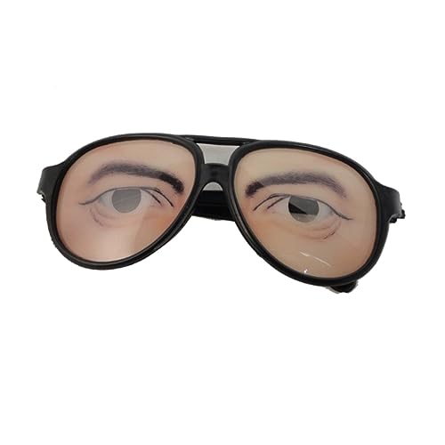KOMBIUDA 10pcs Glasses for April Fool's Day Eye Glasses Prank Glasses Eyes April Fool's Day Glasses Performance Props Make up Men and Women