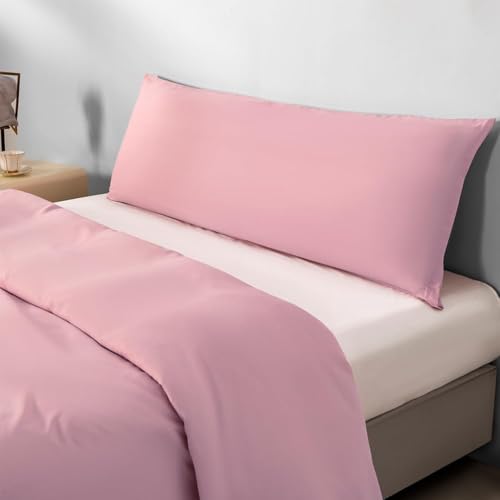 Image of Body Pillow Pillowcase with Zipper 1 piece,Pink,20 inchx54 inch