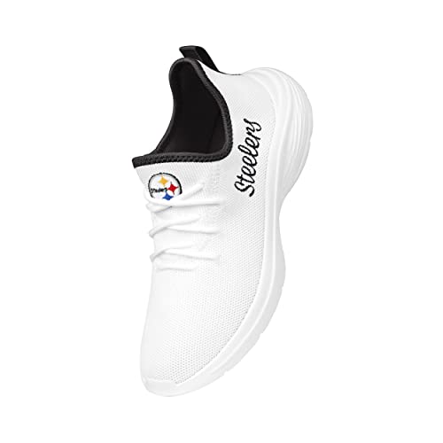 Image of FOCO NFL Womens NFL Team Logo White Athletic Shoes Sneakers