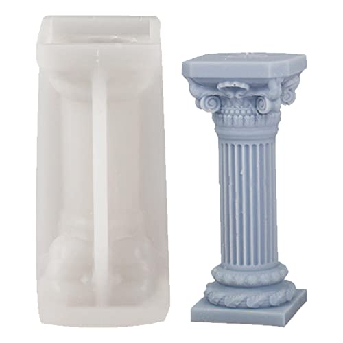  Dimweca Stampo in Silicone con pilastro Romano - Stampo per Candela a Colonna Romana - Stampo in Silicone con colonne greche antiche per Cioccolato, Caramelle, Candele, Artigianato, Decorazione