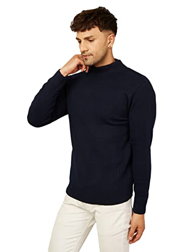 Image of Kvetoo Men High Neck Full Sleeve Winter Woolen Sweater