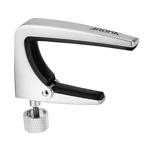 Aroma Guitar Capo Adjustable Tension Performance Capo for 6 Strings Acoustic Electric Guitars