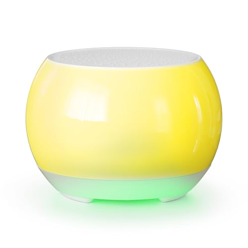Bluetooth Speaker with Ceramic Body for Meditation & Yoga, Sound Therapy Machine for Stress Relief, Sleep Aid and Focus, Deep Bass, Louder Volume, Light Effect for Boxing Breathing (Yellow)