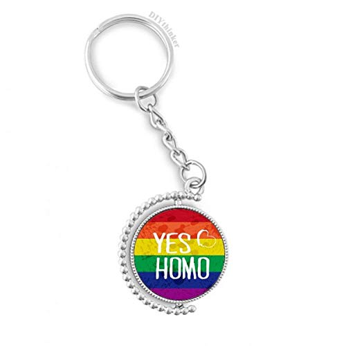 Porte-clé LGBT Rainbow Love DIYthinker, le cadeau rotatif et multicolore idéal à offrir