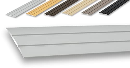 NALine Übergangsprofil 38 x 900 mm silberfarben selbstklebend flach Nahtdeckprofil Dehnungsfugenprofil Abdeckleiste Übergangsleiste