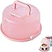 Contenitore Porta Torta,Porta Torta Rotondo Porta Torta Contenitore Porta Torta in Plastica Trasparente Contenitore per Torta in Plastica con Manico per Il Trasporto di Torte Cupcakes Biscotti