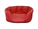 Juelle Legowisko dla Psa ze Sztucznej Skóry, Legowisko Koszyk dla Dużych Psów, Puszysta Poduszka dla psa, Legowisko w kształcie Sofy Paris S-XL (120x90 cm, Czerwony)