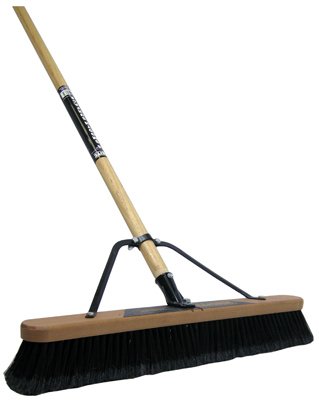 Quickie Push Broom,Head and Handle,24",Black