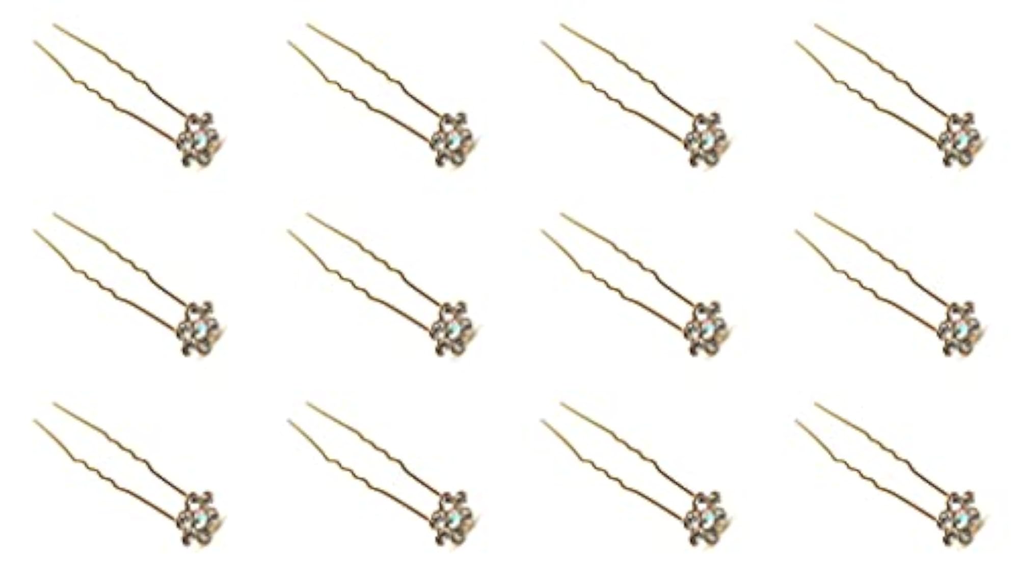 Crystal Flower Juda Hair Pins for Bridal Wedding
