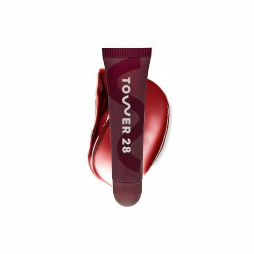 Image of Tower 28 LipSoftie Tinted Lip Balm Treatment - Hydrating Glossy Balm + Overnight Lip Mask with Jojoba Oil + Shea Butter - Sweet, Cushiony Formula for Smooth, Soft Lips - Ube Vanilla (0.38 oz)