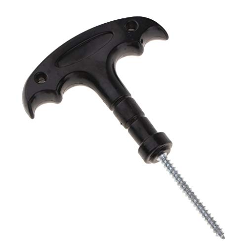 HenShiXin con Clavo de Hielo Pica de Tierra Espiral Carpa Peg de Invierno Deportes al Aire Libre Lado (Color : Black)