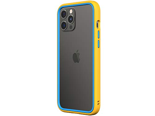Promo Discount Up To 70% Off RhinoShield Bumper Case Compatible with [iPhone 12 Pro Max]  CrashGuard NX - Shock Absorbent Slim Design Protective Cover 3.5M / 11ft Drop Protection - Yellow/Azure Blue