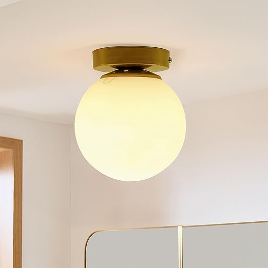 Image of Ceiling Light, for Hallway Light Fixture Ceiling Glass Shade for Living Room, Ceiling Surface, Cafe, Restaurant, Hallway, Kitchen-AA
