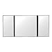 Miroir de Pare-soleil de Voiture,LSGGTIM Miroir De Pare-Soleil Universel Miroir De Vanité Pliant Miroir Cosmétique à Trois Volets Miroir Cosmétique de Voiture Miroir de Voiture(Noir)