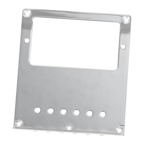 ERINGOGO 電気ギター用銀色サイドダブルピックアップ対応スチールブリッジプレート 簡単取り付け エレキギター交換部品アクセサリー