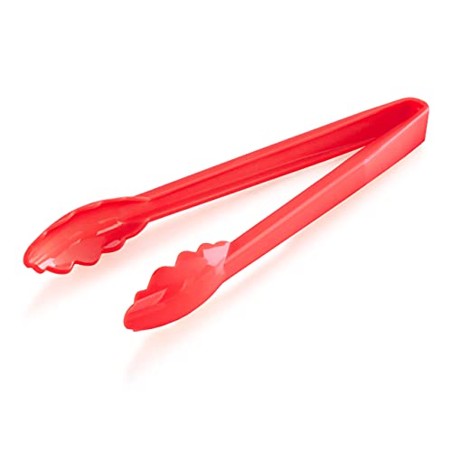New Star Foodservice 35544 Utility Tong, High Heat Plastic, Scalloped, 12 Inch, Set Of 12, Red #TOP2
