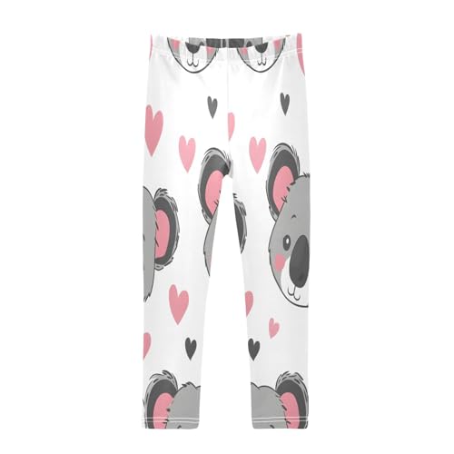 Toddler Girls Leggings Printed Yoga Pants Leggings Cartoon Koala Face for Kids