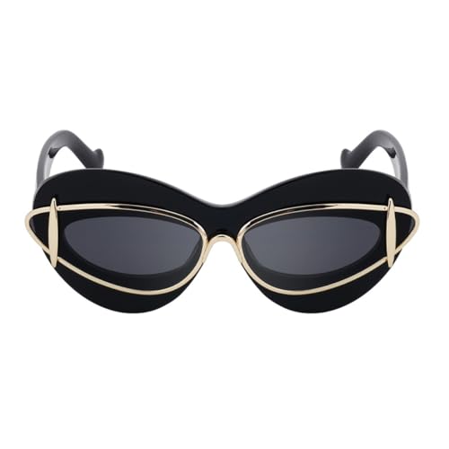 Cat Eye Women's Sunglasses - Stylish Black Metal Frame - Perfect for Any Occasion2