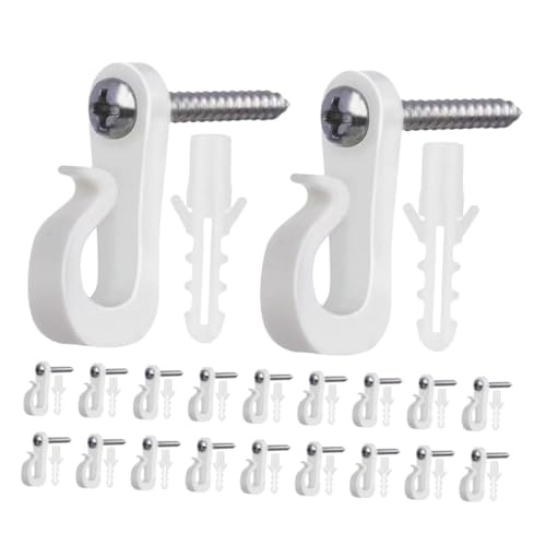 Ciieeo Outdoor String Lights Hooks 20 Pack Screw Hooks for Garden Decor Plant Hanger Clips Fairy Lights