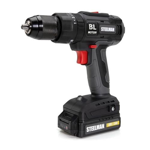 Taladro inalámbrico con motor sin escobillas 20V y kit de batería
