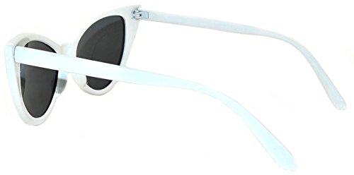 Online-Welcome OWL Vintage Cat Eye Sunglasses Smoke Lens White Frame3