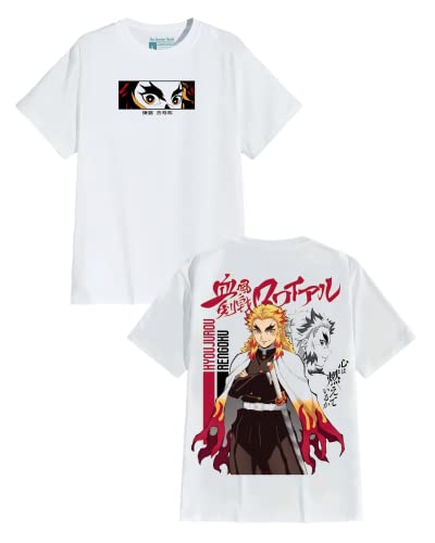 Image of Demon Slayer Official TIS Oversized T-Shirt | Rengoku Tshirt | Anime Unisex Cotton T-Shirt | Round Neck Organic Tshirt d4