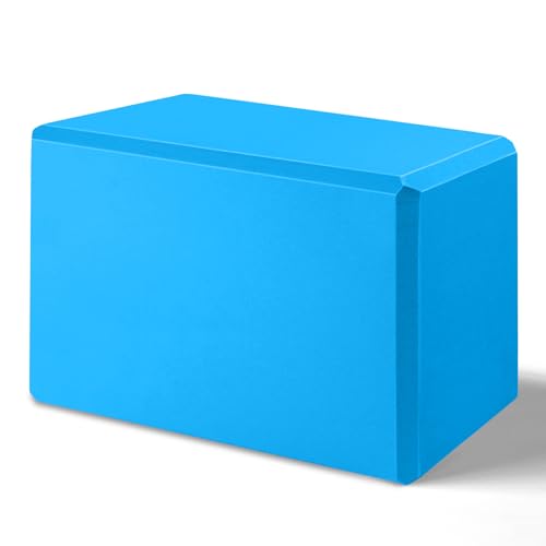 2025 Biguphate Yoga Blocks 9x 6x4 Inch?EVA Foam Yoga Block Supportive Latex-Free, Non-Slip Exercise Blocks, Yoga Accessories for Pilates, Meditation, Balance, Stretching and Deep Poses (Blue)