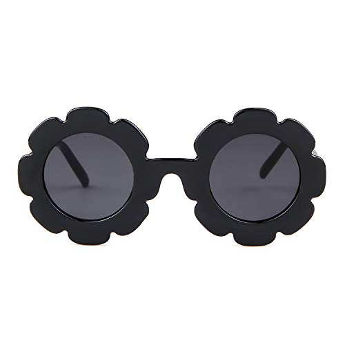 Image of ADE WU Sunglasses for Kids Round Flower Cute Glasses UV 400 Protection Children Girl Boy Gifts