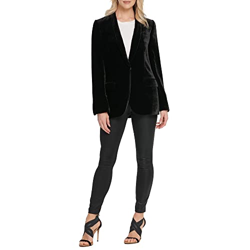 DKNY Women's Elevated Everyday Velvet Sportswear Jacket2