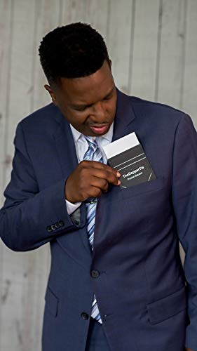 TheDapperTie - Men's 3 Pcs Flat White Satin Pre Folded Pocket Square Set