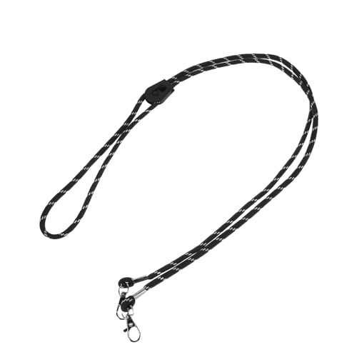 ULTECHNOVO Correa Ajustable para Guantes de Esquí Clips Antipérdida, Cordón de Cuello Negro de 150 Cm para Deportes de Invierno y Snowboard, Accesorio Ligero y Resistente para Exteriores
