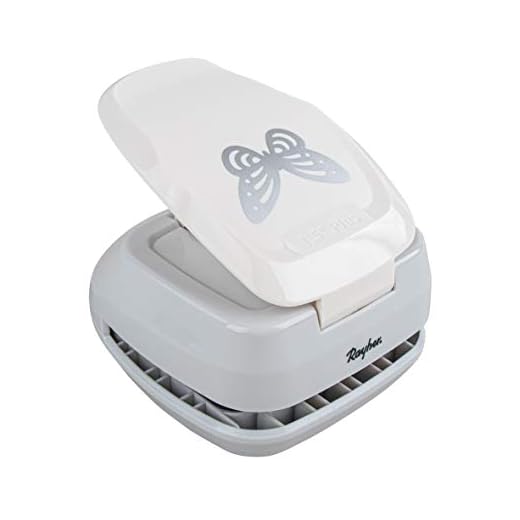 Rayher 69075000 Perforadora mariposa, 4.6x3cm, Para manualidades en papel y cartón de hasta 200g/m²
