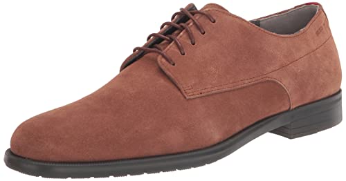 HUGO Men's Smooth Suede Lace Up Derby Dress Shoe Oxford