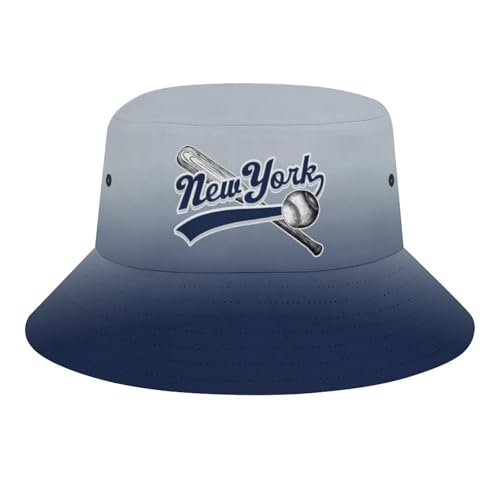 Baseball Bucket Hat City Gradient Outdoor Fisherman Hat Summer Bucket Sun Hats Sports Fans Gift for Men Women Youth