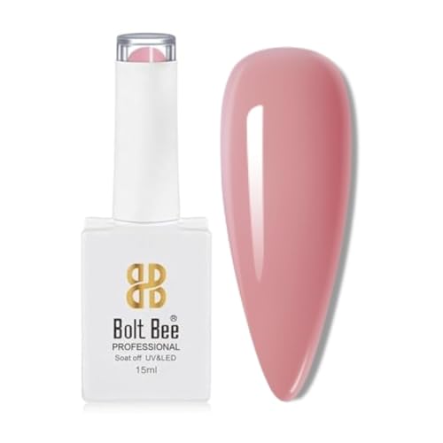 Image of Bolt Bee Jelly Pink Color Gel Nail Polish Soak Off UV Gel DIY at Home Manicure Salon Nail Art (119, 15ml)