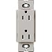 Lutron SCR-15-TP Satin Colors 15A Electrical Socket Duplex Receptacle, Taupe