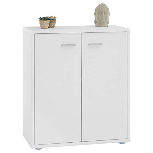 IDIMEX Buffet Salle à Manger FIRMIN L 60 cm Blanc avec 2 Portes, bahut Bas, Meuble de Rangement...