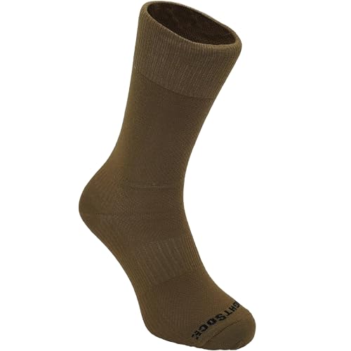 Wrightsock CoolMesh II Crew Running Socks for Men and Women – Eco-Friendly and Anti Blister Socks with our Patented Double Layer Design - American Made, No Blisters Guaranteed