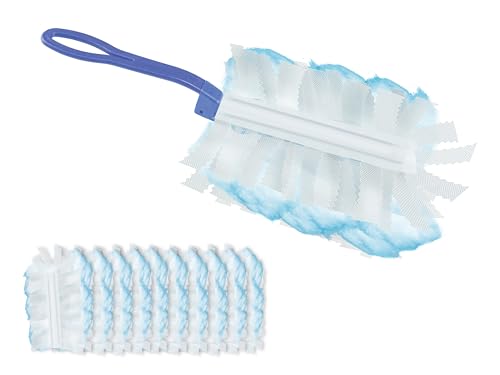 BEPER C203PUL004 - Attrape et Retient, Kit de Dépoussiérage, 1 Plumeau et 15 Recharges, Plumeau Poussière, Attrape-Poussière et Retient la Poussière