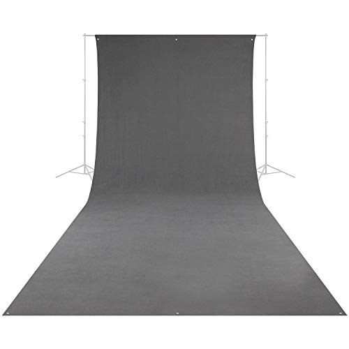 Promo Discount Up To 70% Off Westcott Wrinkle-Resistant Photography and Video Backdrop - Neutral Gray (9' x 20') with Grommets and Pole Pocket for Easy Hanging. Includes Carry Case