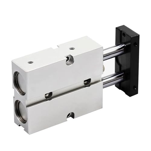 Vérin pneumatique double tige TN 32mm course 200mm en aluminium