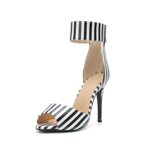 Sandales à talons hauts bouche de poisson et tige creuse offrant galbe et maintien optimal