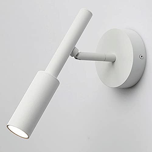 Lámpara LED de Interior para pared, Lámpara de pared de lectura simple moderna, lámpara de pared de ángulo ajustable Luz de iluminación regulable creativa, material de aluminio + lente óptica Lámpara