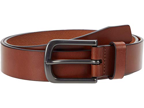 Johnston & Murphy Flat Edge Casual Belt - Belt for Men - Gunmetal Buckle Closure - 100% Genuine Leather