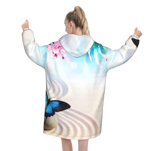 Sweat plaid papillon zen pour vos soirées cocooning à la maison - 3