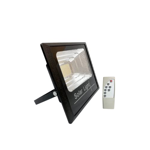 Refletor Holofote Ultra Led Solar 200w 6000K + Placa Solar + Controle